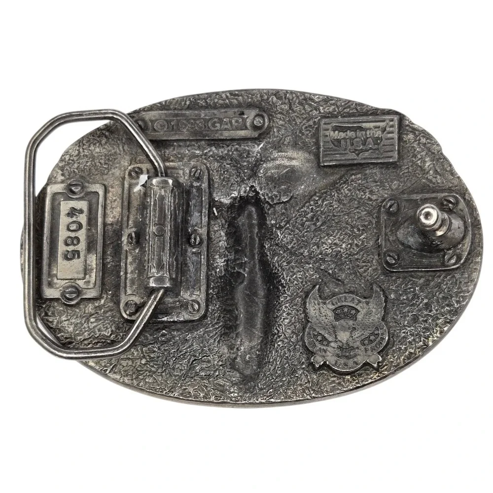 Craftsman Belt Buckle Metal 1993 Mechanic Spark Plug Tool Vintage USA